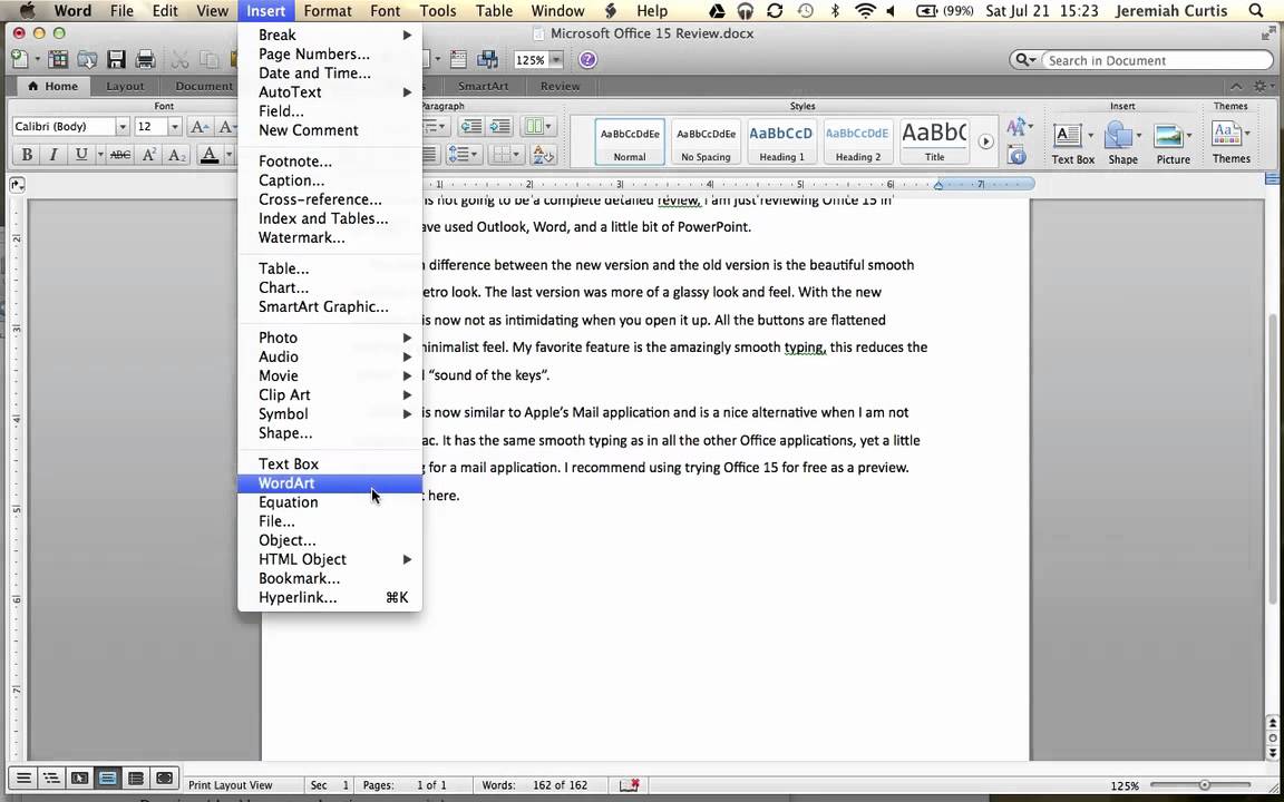 create copywrite symbol in word for mac 2011
